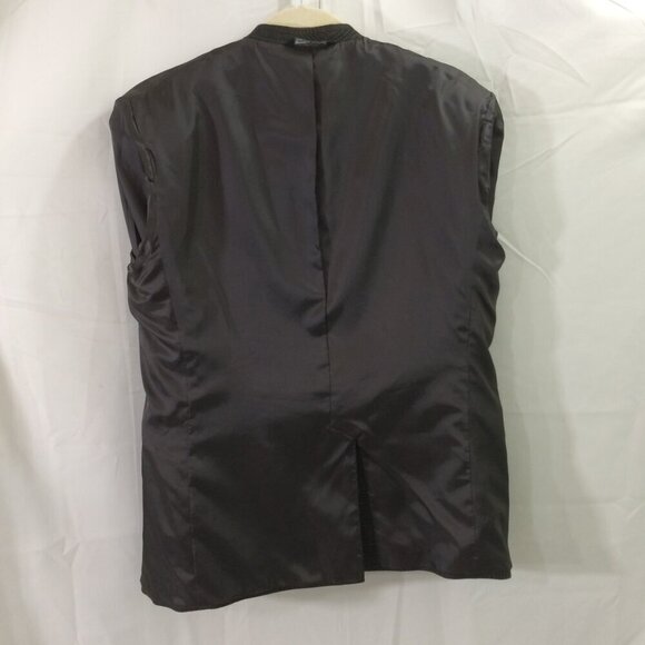 Jos A Bank Suit Jacket Blazer Brown Plaid 100% Wool 2 Button Size 44R - Picture 3 of 6